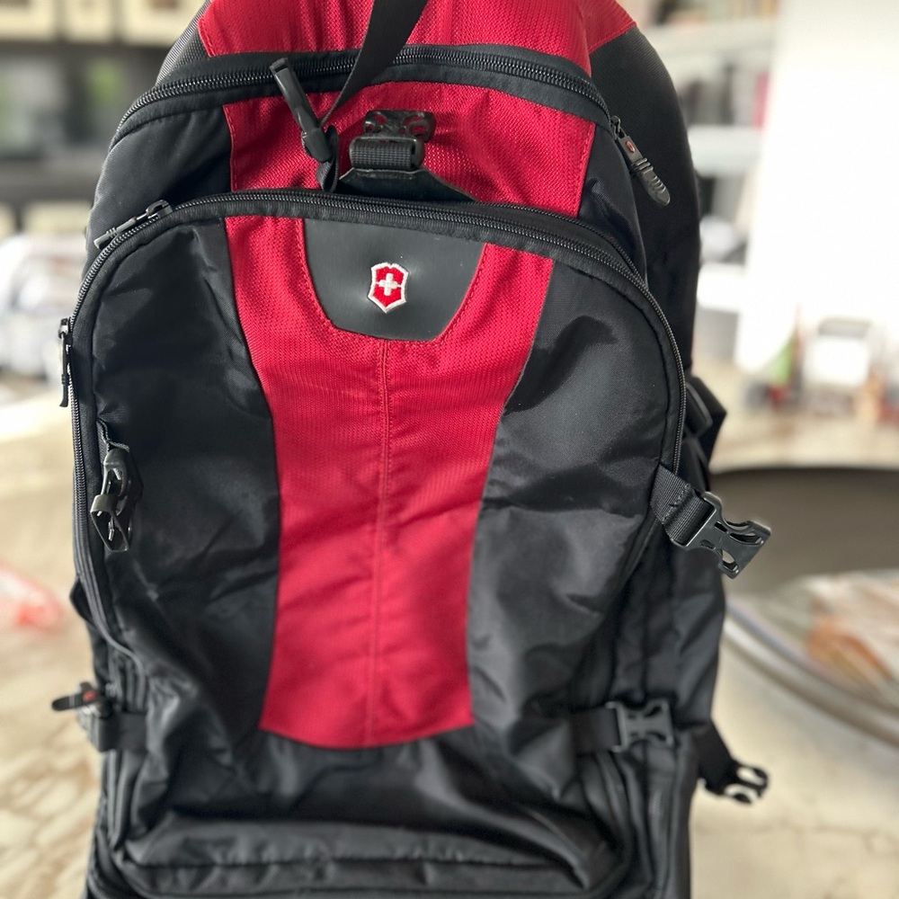 Victorinox Red and Black Travel Bag Durable Nylon Design